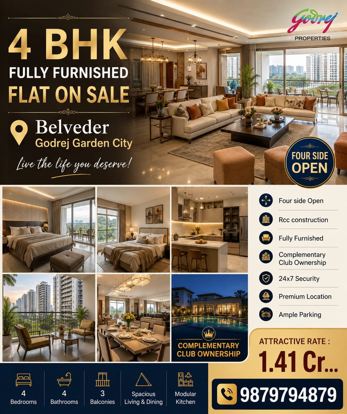4 BHK Fully Furnished Flat - Belvedere