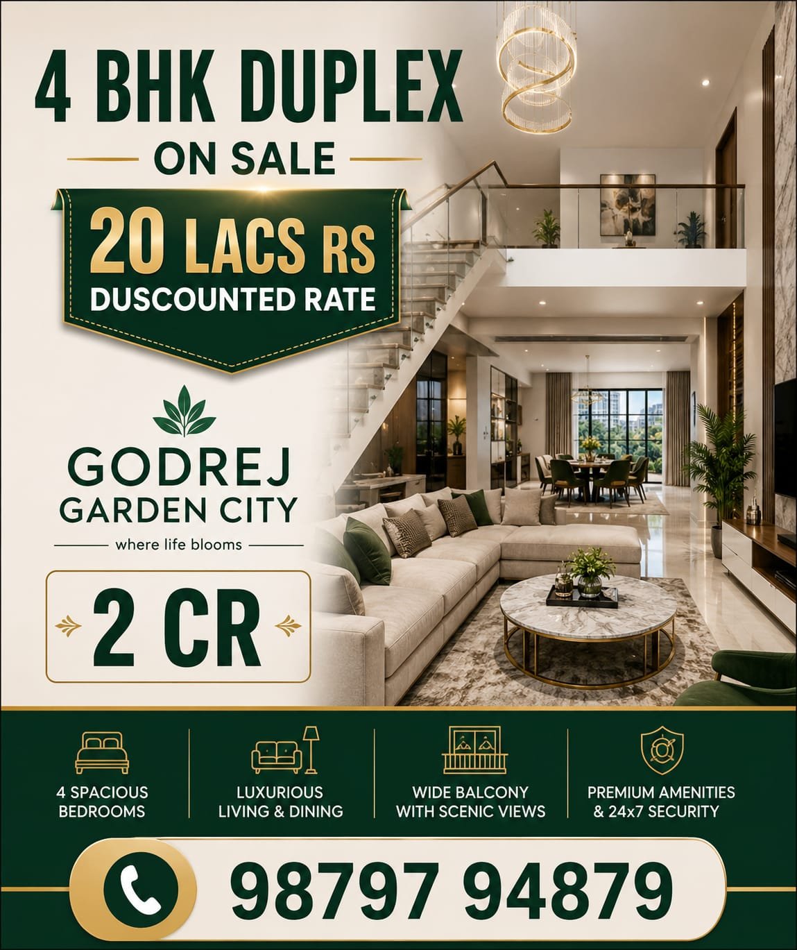 4 BHK Duplex - Godrej Garden City