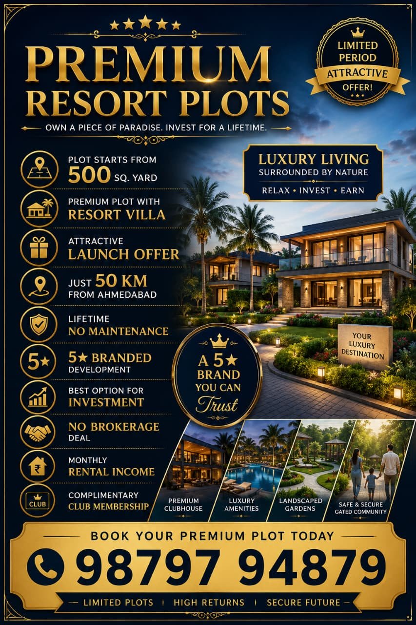 Premium Resort Plots - 50km from Ahmedabad