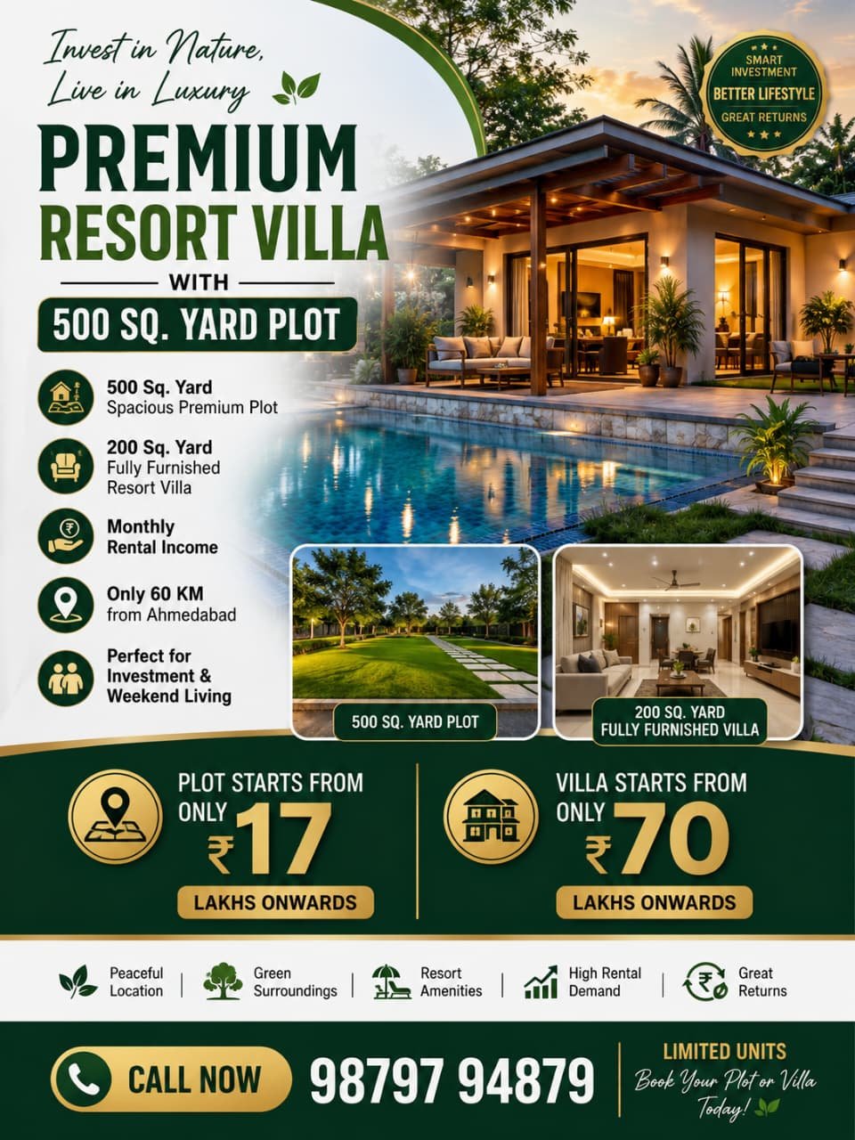 Premium Resort Villa - 60km from Ahmedabad