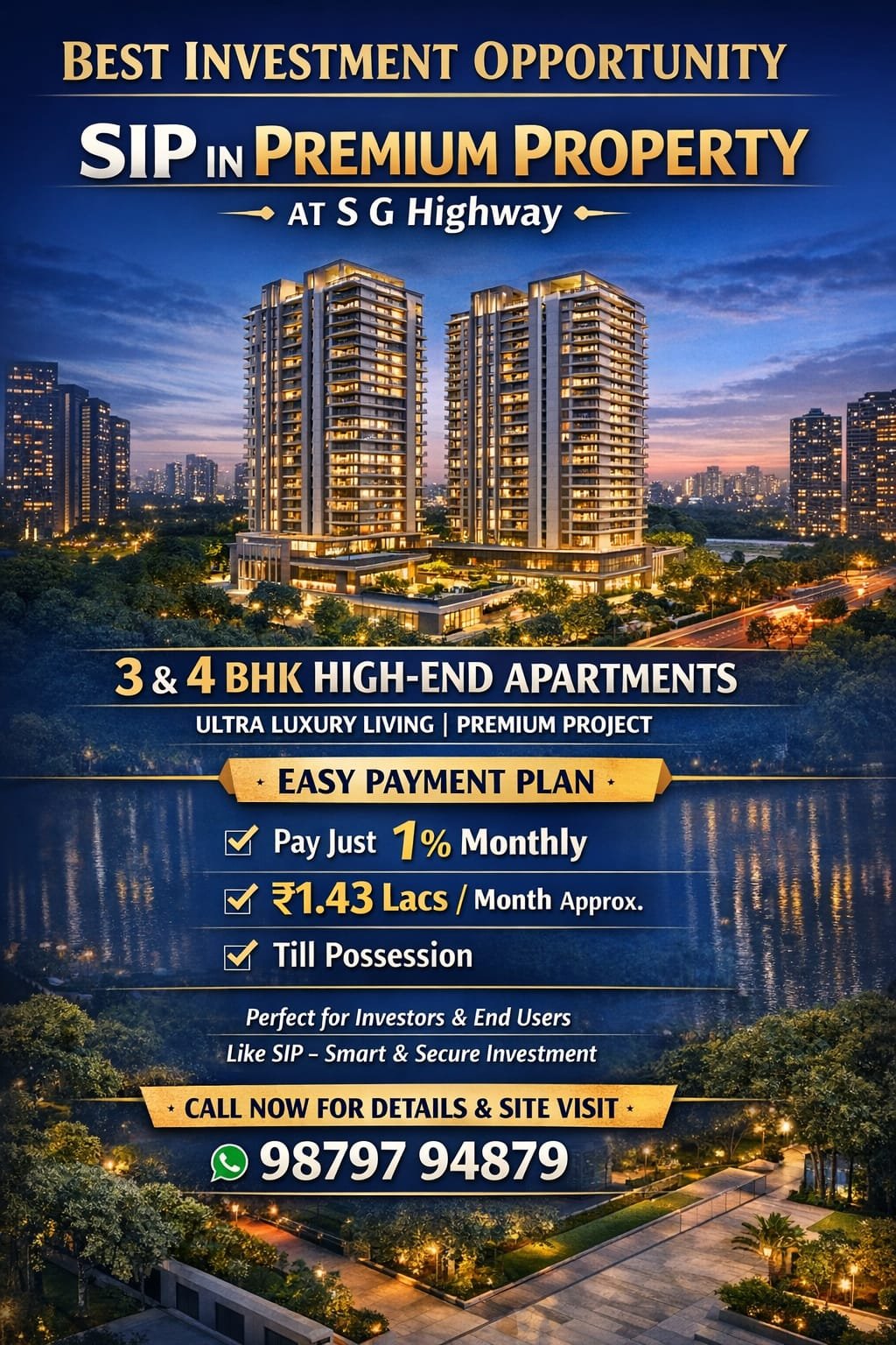 3 & 4 BHK Premium Residences - SG Highway