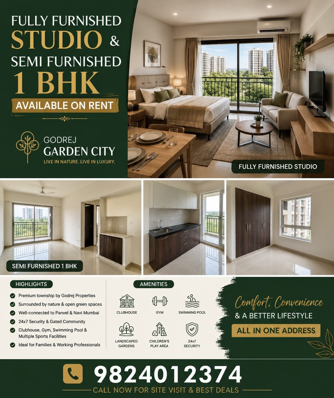 Studio and 1 BHK - Godrej Garden City
